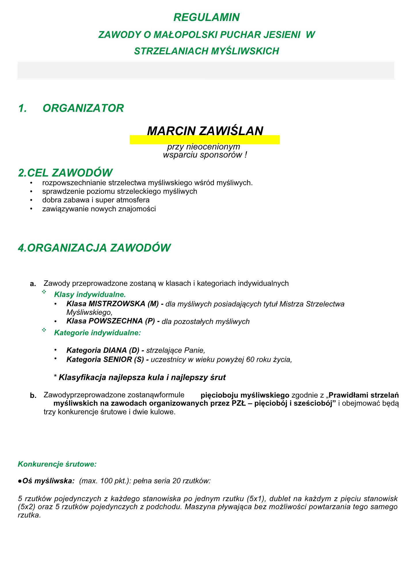 Regulamin, strona 1